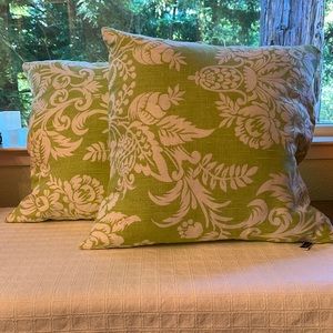 Down filled decor pillows